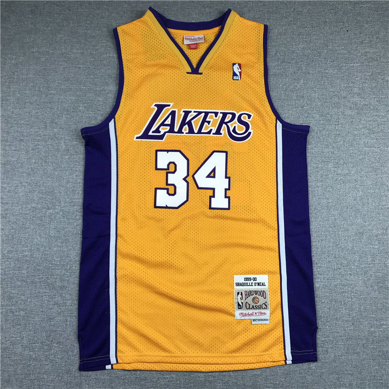 גופיית רטרו NBA צהובה לייקרס שאקיל אוניל