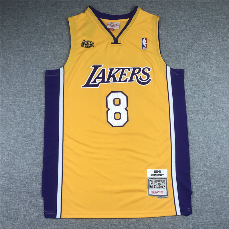 גופיית רטרו NBA צהובה לייקרס קובי בראיינט