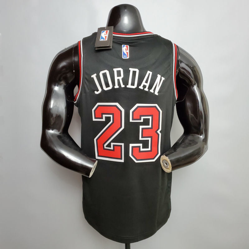גופיית רטרו NBA שחורה שיקגו בולס מייקל ג׳ורדן